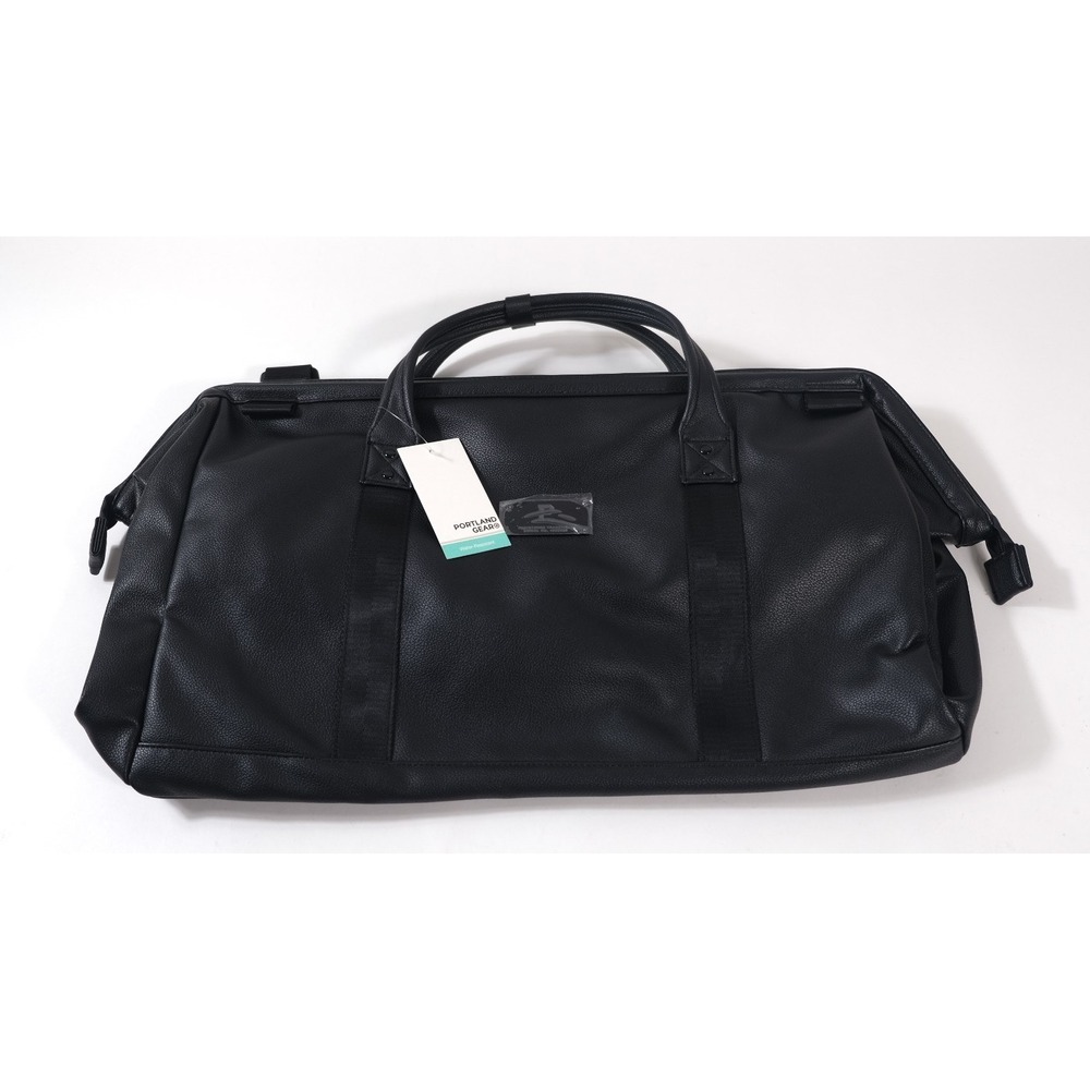 Portland Gear Duffel Black Cascade Duffel Vegan Leatherlite Travel Bag